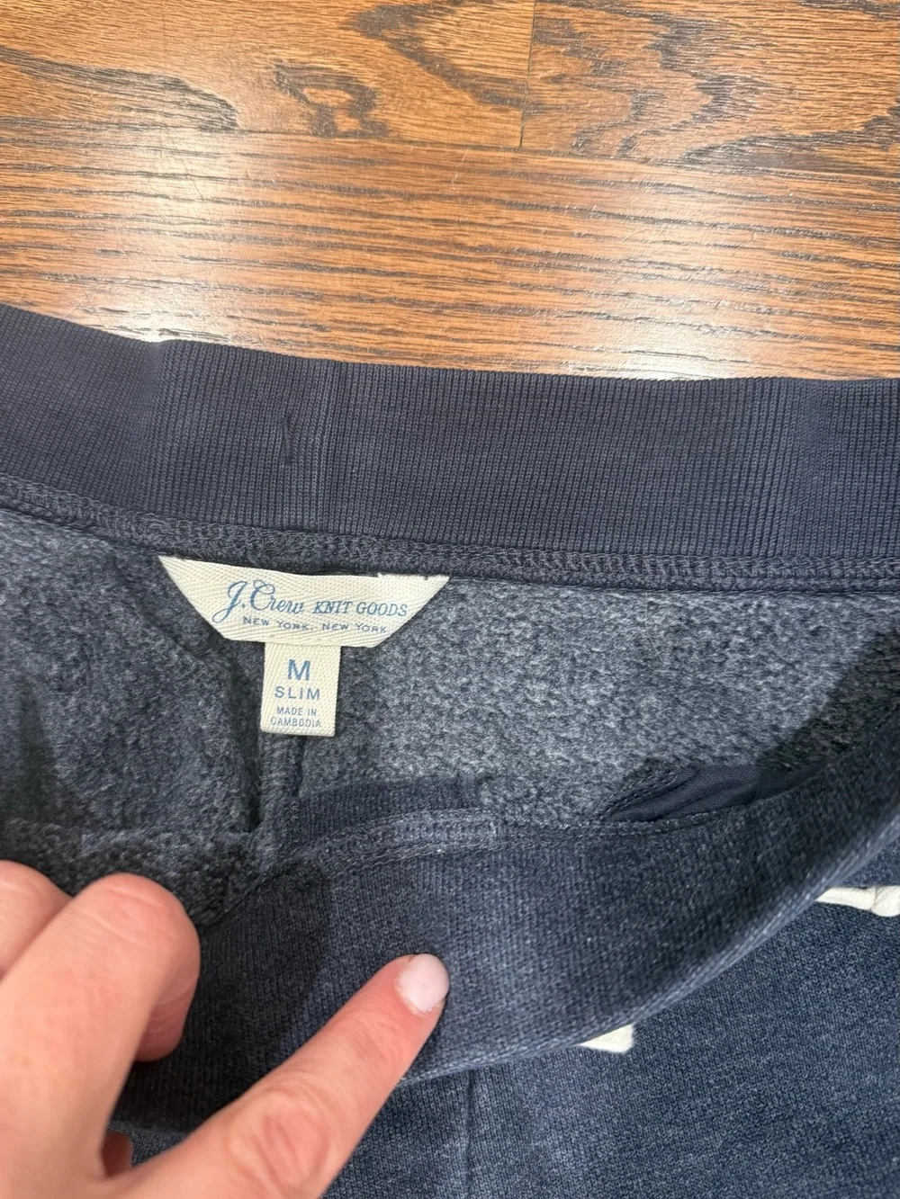 J. Crew Mens Navy Drawstring Jogger Sweatpants